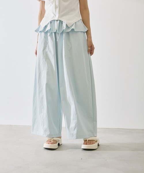 P.V.T(ピーブイティー)の「スカートレイヤーイージーパンツ(その他パンツ・レディース・LT.Blue/PINK/アイボリー系・F)」の16枚目の写真
