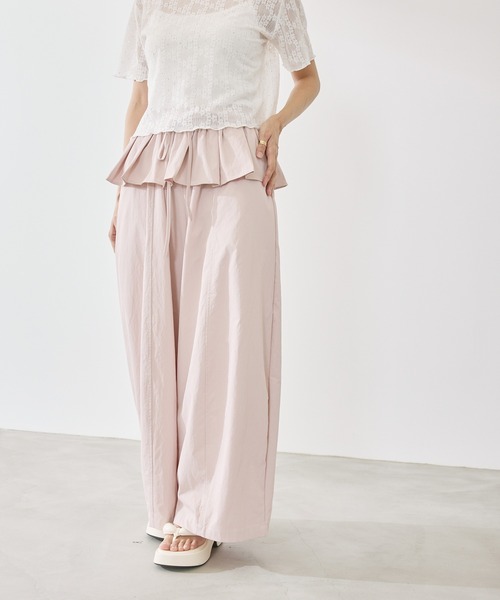 P.V.T(ピーブイティー)の「スカートレイヤーイージーパンツ(その他パンツ・レディース・LT.Blue/PINK/アイボリー系・F)」の19枚目の写真
