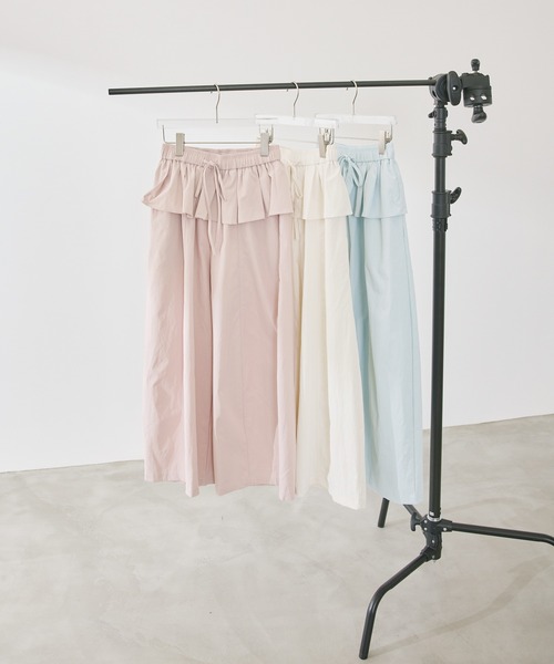 P.V.T(ピーブイティー)の「スカートレイヤーイージーパンツ(その他パンツ・レディース・LT.Blue/PINK/アイボリー系・F)」の20枚目の写真