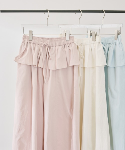 P.V.T(ピーブイティー)の「スカートレイヤーイージーパンツ(その他パンツ・レディース・LT.Blue/PINK/アイボリー系・F)」の21枚目の写真