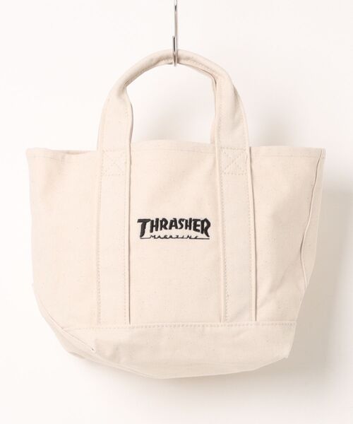 THRASHER(スラッシャー)の「THRASHER LUNCH TOTE BAG(ST)(トートバッグ・メンズ・ホワイト系その他/ホワイト系その他2・FREE)」の1枚目の写真