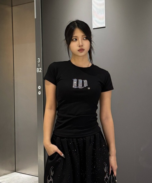 KsG(ケーエスジー)の「wing stud t-shirt(Tシャツ/カットソー・レディース・ホワイト/ブラック・SMALL/MEDIUM)」の7枚目の写真