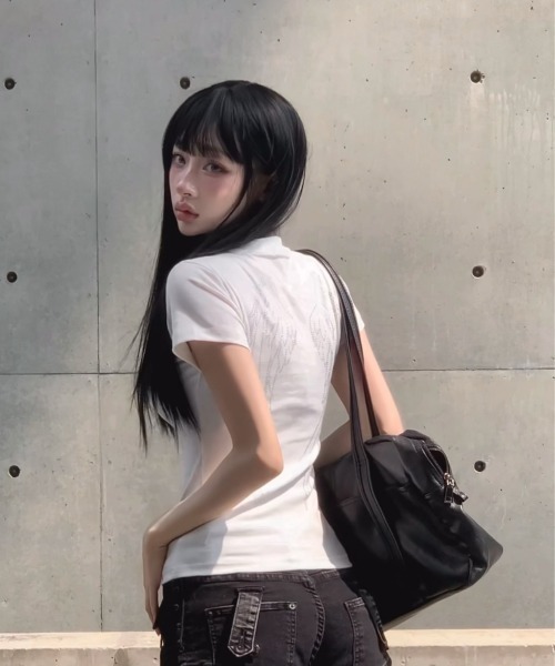 KsG(ケーエスジー)の「wing stud t-shirt(Tシャツ/カットソー・レディース・ホワイト/ブラック・SMALL/MEDIUM)」の8枚目の写真