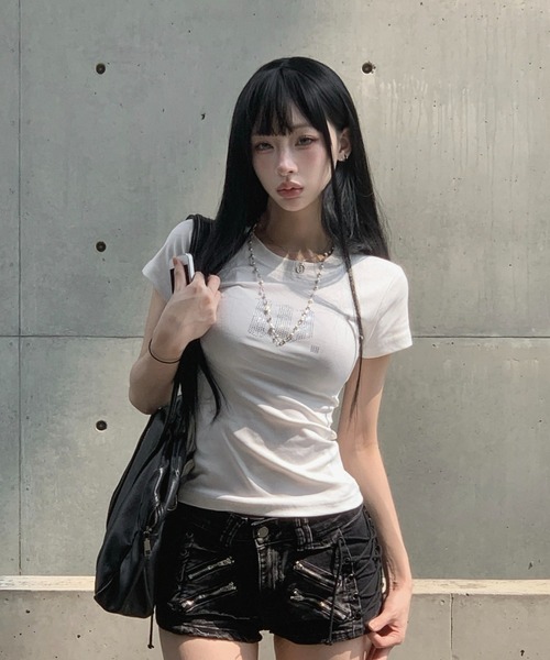 KsG(ケーエスジー)の「wing stud t-shirt(Tシャツ/カットソー・レディース・ホワイト/ブラック・SMALL/MEDIUM)」の10枚目の写真