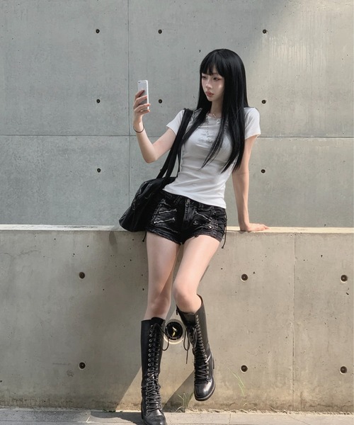 KsG(ケーエスジー)の「wing stud t-shirt(Tシャツ/カットソー・レディース・ホワイト/ブラック・SMALL/MEDIUM)」の12枚目の写真