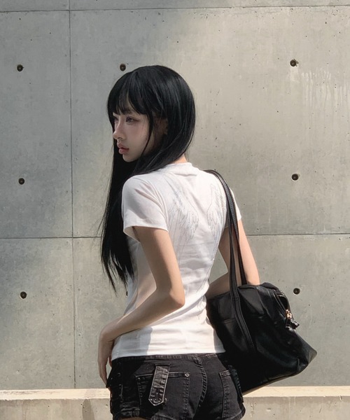 KsG(ケーエスジー)の「wing stud t-shirt(Tシャツ/カットソー・レディース・ホワイト/ブラック・SMALL/MEDIUM)」の9枚目の写真