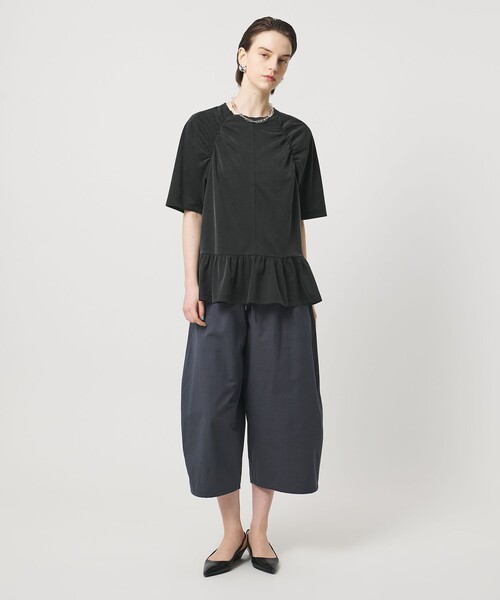 ASTRAET（アストラット）の「＜ASTRAET ＞ギャザー フレア クルーネックカットソー（Tシャツ/カットソー・レディース・グレー系/ブラック・FREE）」の7枚目の写真