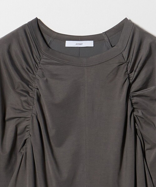 ASTRAET（アストラット）の「＜ASTRAET ＞ギャザー フレア クルーネックカットソー（Tシャツ/カットソー・レディース・グレー系/ブラック・FREE）」の14枚目の写真
