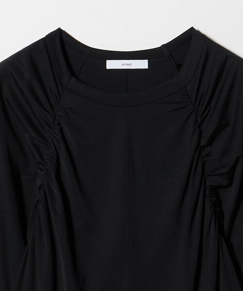 ASTRAET（アストラット）の「＜ASTRAET ＞ギャザー フレア クルーネックカットソー（Tシャツ/カットソー・レディース・グレー系/ブラック・FREE）」の19枚目の写真