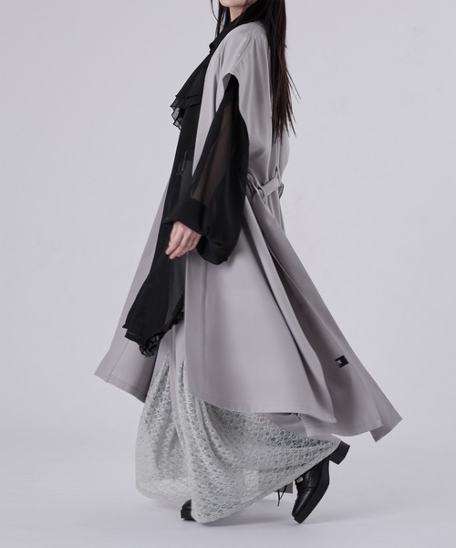 狐独(コドク)の「ラッフル襟ロングシアーシャツ(シャツ/ブラウス・メンズ・ブラック/ブルー/オフホワイト・LARGE/MEDIUM)」の10枚目の写真
