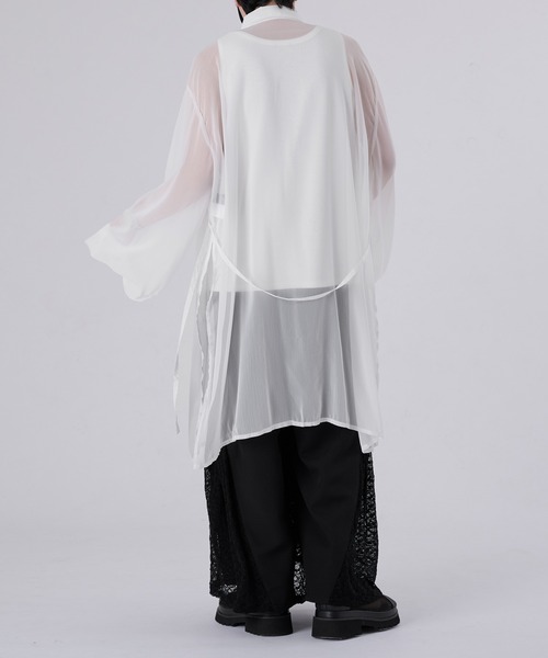 狐独(コドク)の「ラッフル襟ロングシアーシャツ(シャツ/ブラウス・メンズ・ブラック/ブルー/オフホワイト・LARGE/MEDIUM)」の18枚目の写真