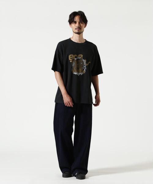 REMI RELIEF(レミレリーフ)の「REMI RELIEF(レミレリーフ) 別注20/-天竺BIGサイズTシャツ(BOB)(Tシャツ/カットソー・メンズ・その他/ブラック・XL/L/M)」の6枚目の写真