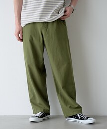 メンズのパンツ（グリーン・カーキ/緑色系・リネン・麻）ファッション