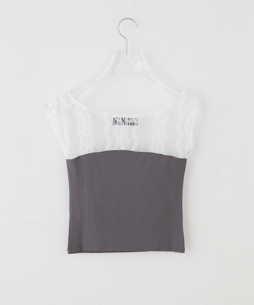OMO（オモ）の「OMO / オモ Zia Top（Tシャツ/カットソー・レディース・チャコールグレー・FREE）」の2枚目の写真