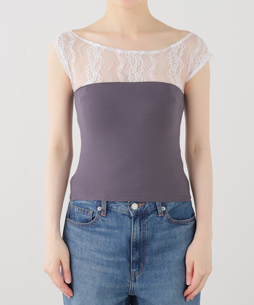 OMO（オモ）の「OMO / オモ Zia Top（Tシャツ/カットソー・レディース・チャコールグレー・FREE）」の7枚目の写真