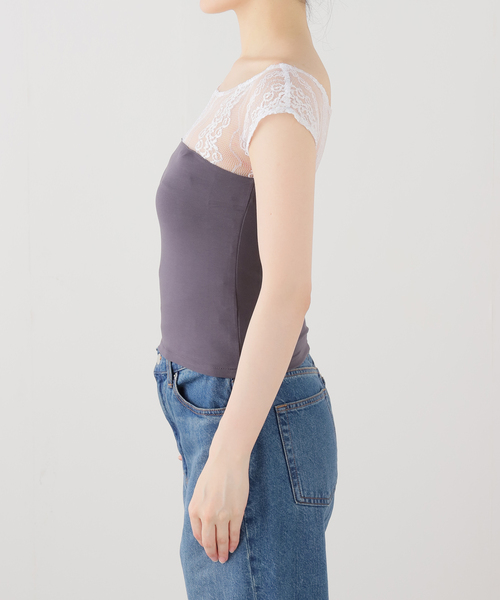 OMO（オモ）の「OMO / オモ Zia Top（Tシャツ/カットソー・レディース・チャコールグレー・FREE）」の8枚目の写真