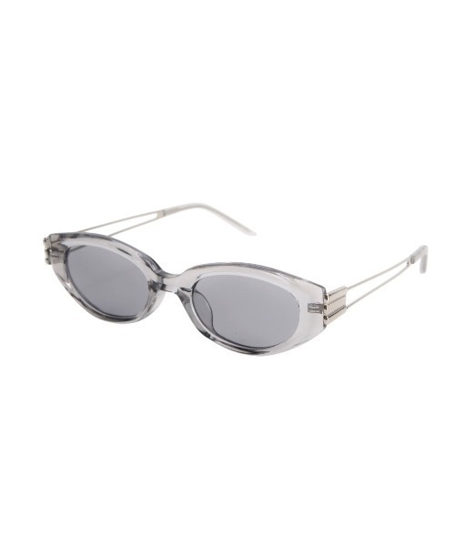 Chikashitsu +(チカシツプラス)の「【Chikashitsu +】silver temple square sunglasses (2color) / 【チカシツプラス】クリアレンズスクエアサングラス(サングラス・メンズ・グレー/ブラック・ONE SIZE)」の16枚目の写真