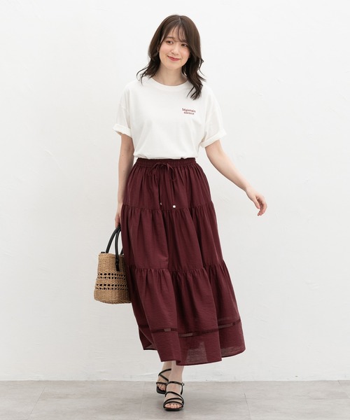 Honeys(ハニーズ)の「ティアードスカート(スカート・レディース・ブラック/ワインレッド/ブルーグリーン・L/LL/S/M)」の10枚目の写真