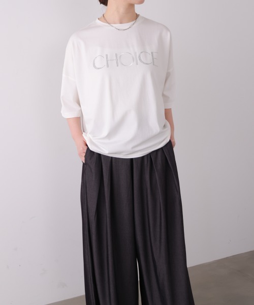 Bou Jeloud（ブージュルード）の「ビジューロゴＴシャツ（Tシャツ/カットソー・レディース・ライトブルー/オフホワイト/ブラック・FREE）」の10枚目の写真