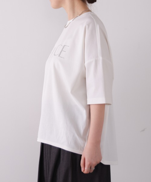 Bou Jeloud（ブージュルード）の「ビジューロゴＴシャツ（Tシャツ/カットソー・レディース・ライトブルー/オフホワイト/ブラック・FREE）」の11枚目の写真