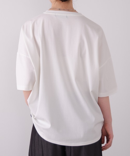 Bou Jeloud（ブージュルード）の「ビジューロゴＴシャツ（Tシャツ/カットソー・レディース・ライトブルー/オフホワイト/ブラック・FREE）」の14枚目の写真