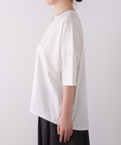 Bou Jeloud（ブージュルード）の「ビジューロゴＴシャツ（Tシャツ/カットソー・レディース・ライトブルー/オフホワイト/ブラック・FREE）」の18枚目の写真