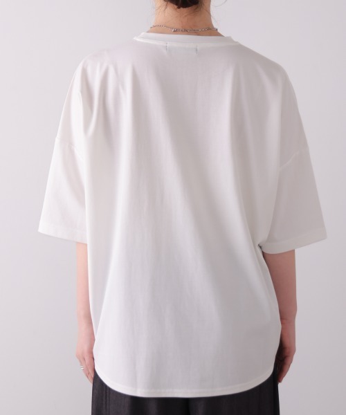 Bou Jeloud（ブージュルード）の「ビジューロゴＴシャツ（Tシャツ/カットソー・レディース・ライトブルー/オフホワイト/ブラック・FREE）」の19枚目の写真