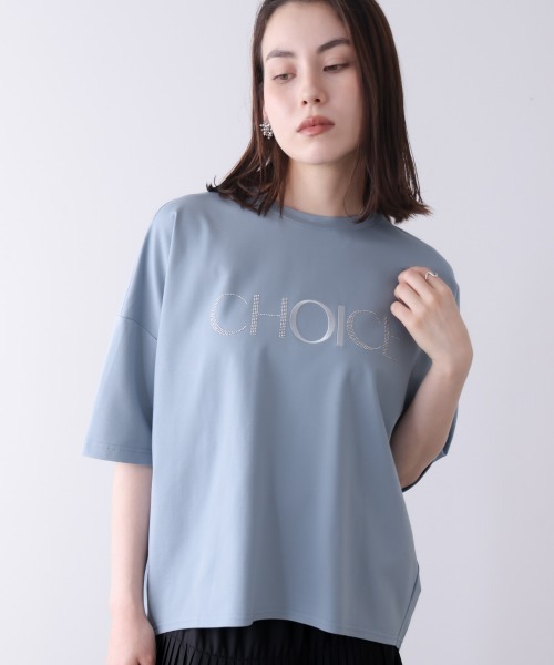 Bou Jeloud（ブージュルード）の「ビジューロゴＴシャツ（Tシャツ/カットソー・レディース・ライトブルー/オフホワイト/ブラック・FREE）」の21枚目の写真