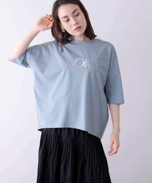 Bou Jeloud（ブージュルード）の「ビジューロゴＴシャツ（Tシャツ/カットソー・レディース・ライトブルー/オフホワイト/ブラック・FREE）」の22枚目の写真