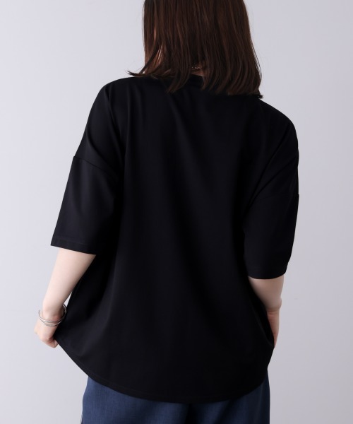 Bou Jeloud（ブージュルード）の「ビジューロゴＴシャツ（Tシャツ/カットソー・レディース・ライトブルー/オフホワイト/ブラック・FREE）」の4枚目の写真