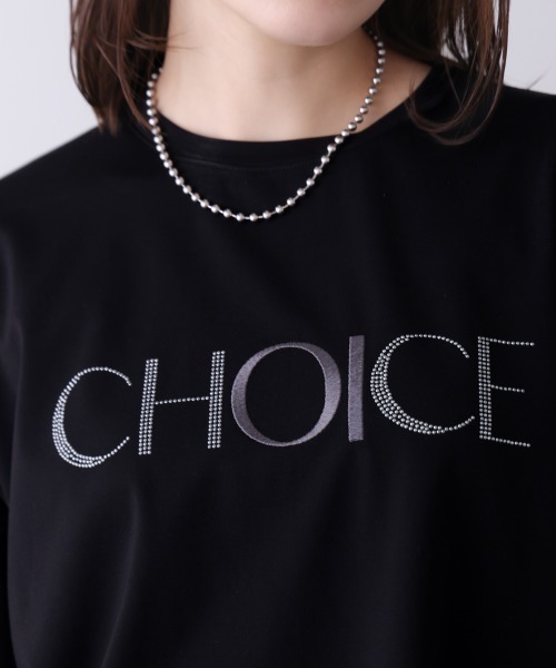 Bou Jeloud（ブージュルード）の「ビジューロゴＴシャツ（Tシャツ/カットソー・レディース・ライトブルー/オフホワイト/ブラック・FREE）」の6枚目の写真