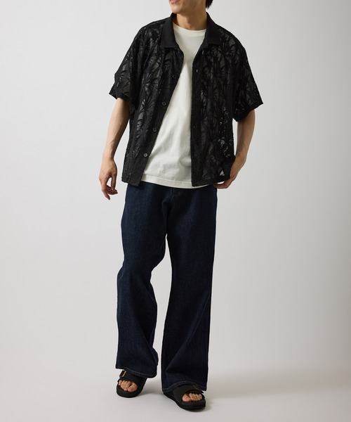 LE CERCLE par rope'(ルセルクルパーロペ)の「ボタニカルジャガードシアーシャツ(シャツ/ブラウス・メンズ・ブラック/ダークブラウン・L/LL/M)」の21枚目の写真