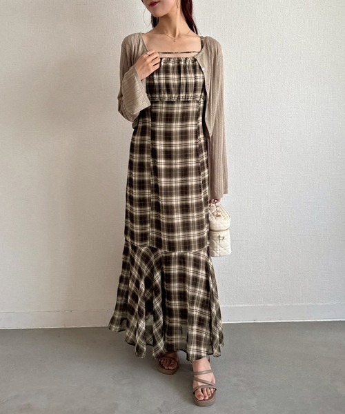 one after another NICE CLAUP(ワンアフターアナザーナイスクラップ)の「ニットセットワンピース(ワンピース・レディース・ブラウン系その他/ブラウン系その他2/ブラック系その他/ホワイト系その他・FREE)」の21枚目の写真
