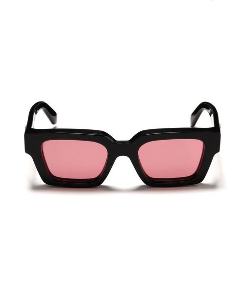Off-White サングラス ブラック ピンクレンズ off white（オフホワイト）の「ATLANTIC SUNGLASSES（サングラス