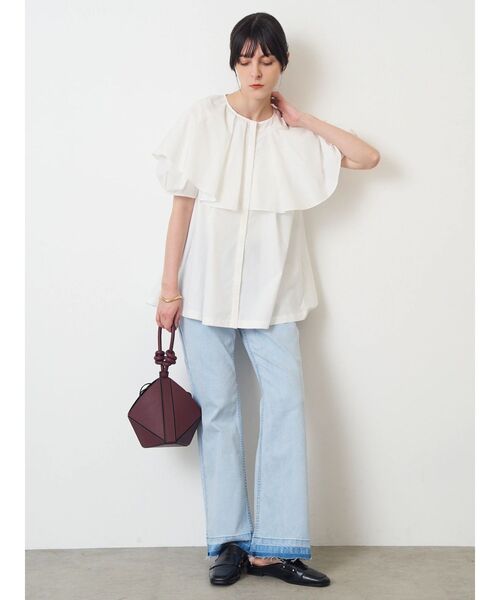 ELENDEEK(エレンディーク)の「アシメフリルチュニックブラウス(シャツ/ブラウス・レディース・ブラック/レッド/オフホワイト・FREE)」の12枚目の写真