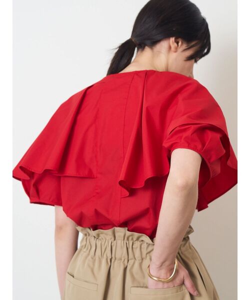 ELENDEEK(エレンディーク)の「アシメフリルチュニックブラウス(シャツ/ブラウス・レディース・ブラック/レッド/オフホワイト・FREE)」の15枚目の写真