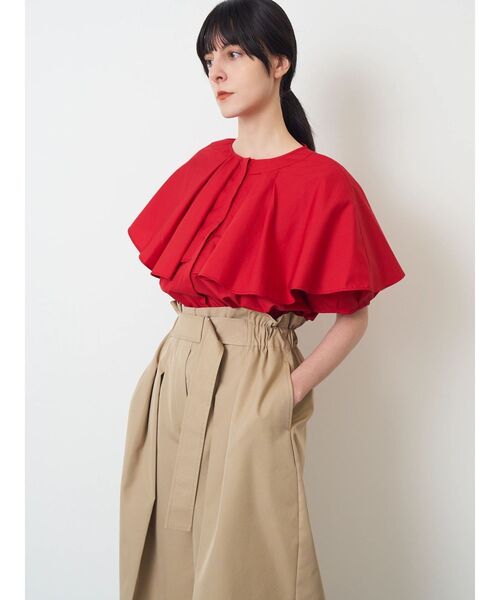 ELENDEEK(エレンディーク)の「アシメフリルチュニックブラウス(シャツ/ブラウス・レディース・ブラック/レッド/オフホワイト・FREE)」の16枚目の写真