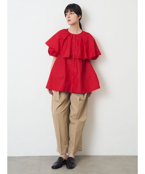 ELENDEEK(エレンディーク)の「アシメフリルチュニックブラウス(シャツ/ブラウス・レディース・ブラック/レッド/オフホワイト・FREE)」の19枚目の写真