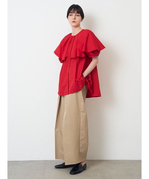 ELENDEEK(エレンディーク)の「アシメフリルチュニックブラウス(シャツ/ブラウス・レディース・ブラック/レッド/オフホワイト・FREE)」の20枚目の写真