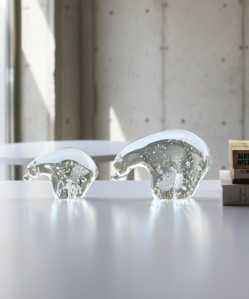 DETAIL/ディティール Glass Objet Polar Bear Large ホッキョクグマ L