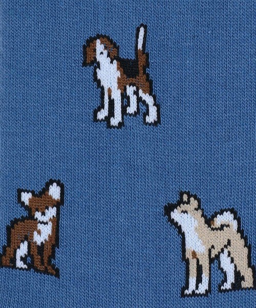 Paul Smith(ポールスミス)の「ウィメンズ "Kyoto Dogs" ソックス / 265600 CSW(ソックス/靴下・レディース・ブルー/バーガンディー・22-24)」の3枚目の写真