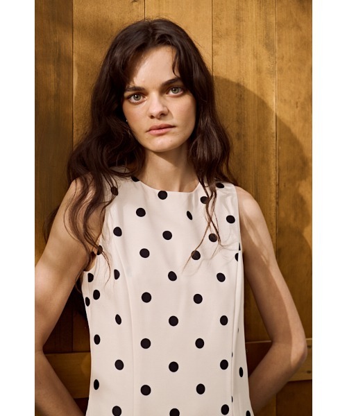 Estella.K(エステラケー)の「Rosaline Dot Dress バルーンドットドレス(ワンピース・レディース・ブラック/アイボリー・FREE)」の10枚目の写真