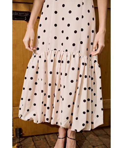 Estella.K(エステラケー)の「Rosaline Dot Dress バルーンドットドレス(ワンピース・レディース・ブラック/アイボリー・FREE)」の9枚目の写真