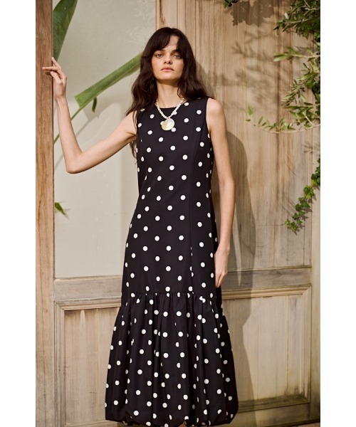 Estella.K(エステラケー)の「Rosaline Dot Dress バルーンドットドレス(ワンピース・レディース・ブラック/アイボリー・FREE)」の21枚目の写真