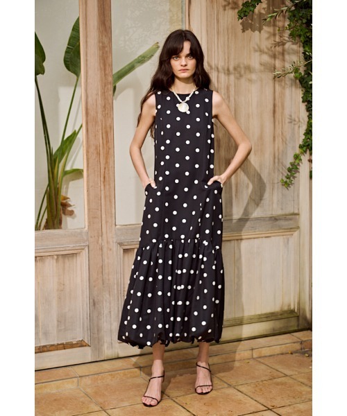 Estella.K(エステラケー)の「Rosaline Dot Dress バルーンドットドレス(ワンピース・レディース・ブラック/アイボリー・FREE)」の20枚目の写真