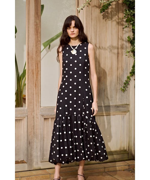 Estella.K(エステラケー)の「Rosaline Dot Dress バルーンドットドレス(ワンピース・レディース・ブラック/アイボリー・FREE)」の19枚目の写真