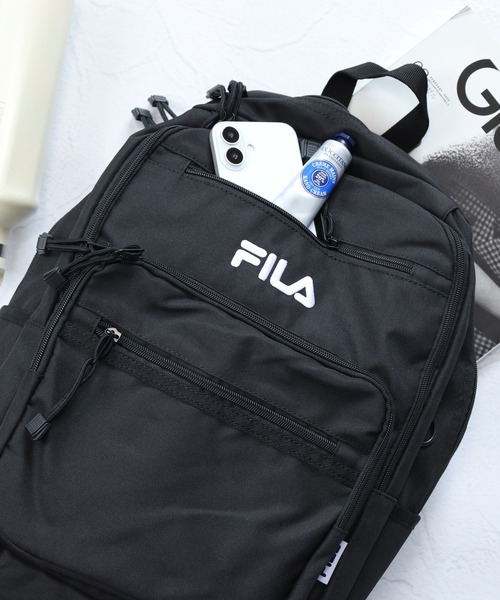 FILA（フィラ）の「FILA本体2層スクールリュック（バックパック/リュック・メンズ・ブラック×ホワイト/ブラック×ブラック・FREE）」の3枚目の写真