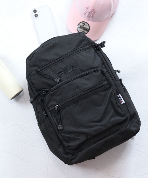 FILA（フィラ）の「FILA本体2層スクールリュック（バックパック/リュック・メンズ・ブラック×ホワイト/ブラック×ブラック・FREE）」の4枚目の写真