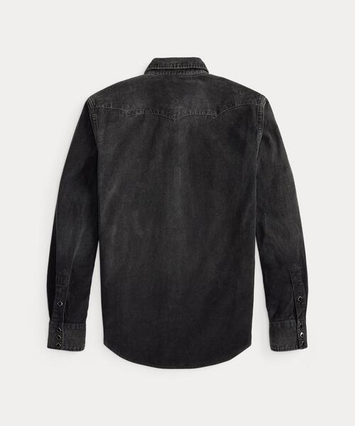 RRL(ダブル アール エル)の「スリム フィット コーデュロイ ウエスタン シャツ(シャツ/ブラウス・メンズ・ブラック系1・S/M/L/XL/XS/XXL)」の8枚目の写真