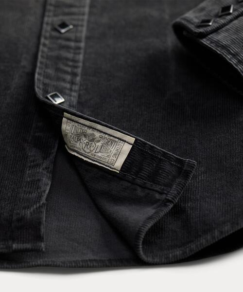 RRL(ダブル アール エル)の「スリム フィット コーデュロイ ウエスタン シャツ(シャツ/ブラウス・メンズ・ブラック系1・S/M/L/XL/XS/XXL)」の7枚目の写真